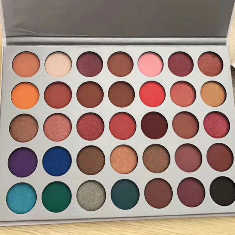 外贸畅销墨菲35色眼影盘珠光哑光防水防汗修饰亮眼彩妆不晕染眼影