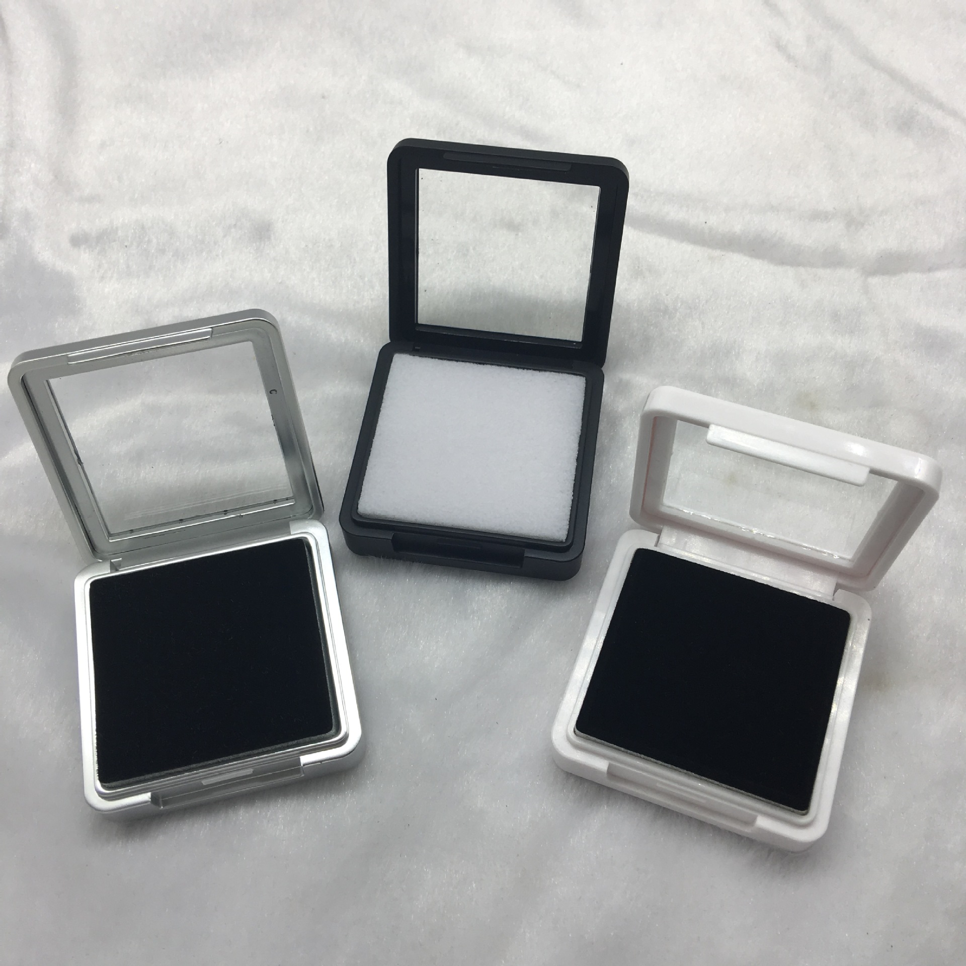 裸石宝石包装盒珠宝首饰饰品宝石钻石盒配件饰品盒透明塑料宝石盒