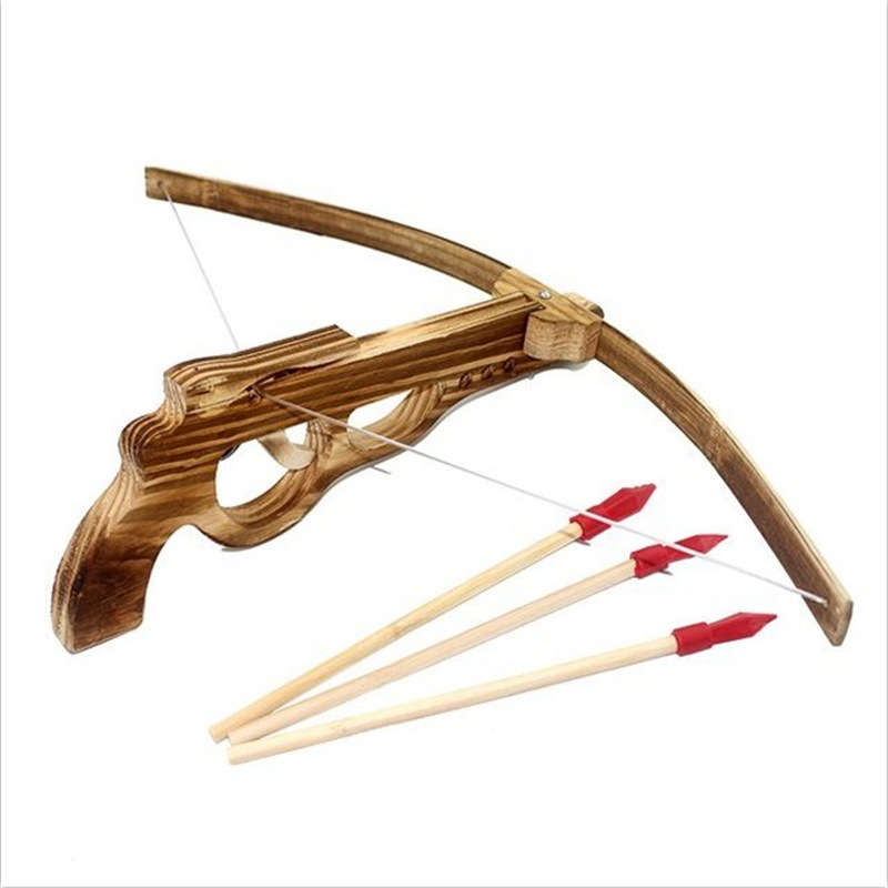 【厂家直销】中弩手枪弩仿古十字弩儿童玩具户外射击软头无杀伤力