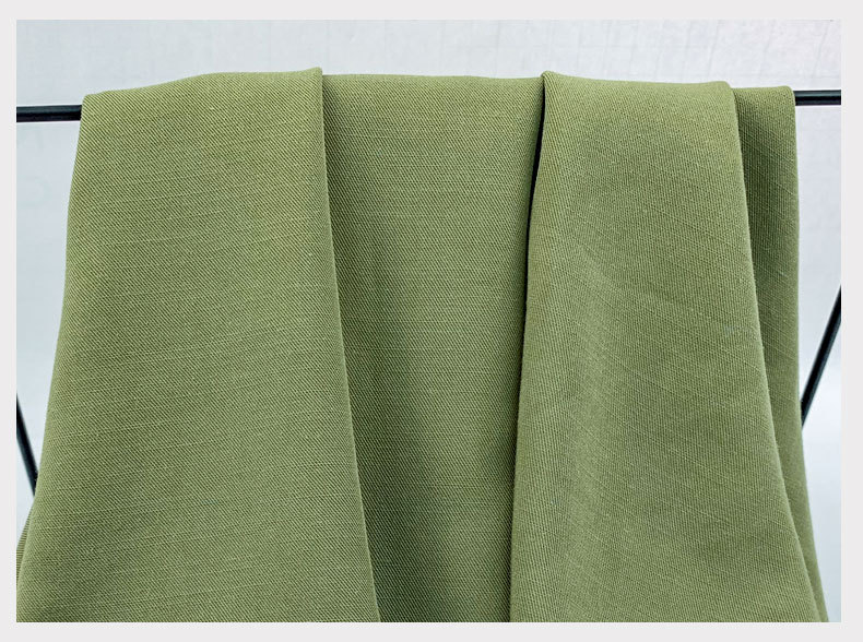 天枢麻双面斜 天丝棉混纺亚麻布 秋季女装职业衬衫面料 现货批发
