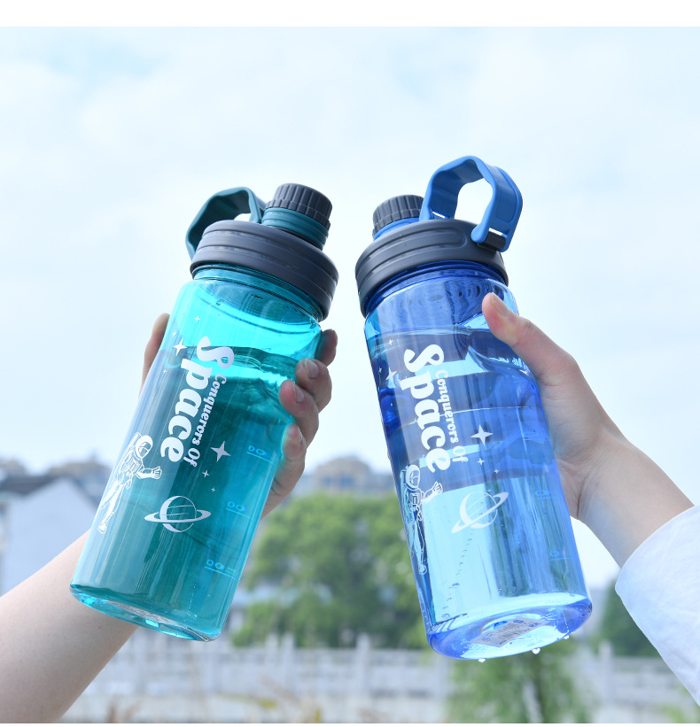 Large Capacity Plastic Drop-Resistant Sealed Leak-Proof Sports Bottle Portable Outdoor Sports Fitness Bottle Gift Cup