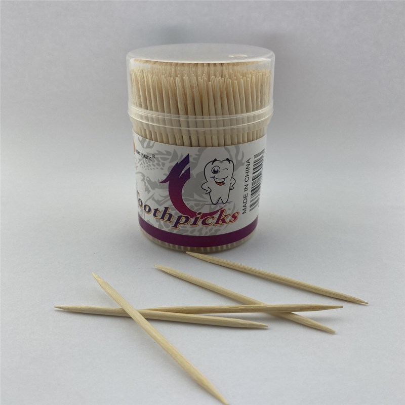 Toothpick High Quality Bottled Bamboo Toothpick C round Peony Bottle Disposable Toothpick Factory Direct Sales Can Be Negotiated