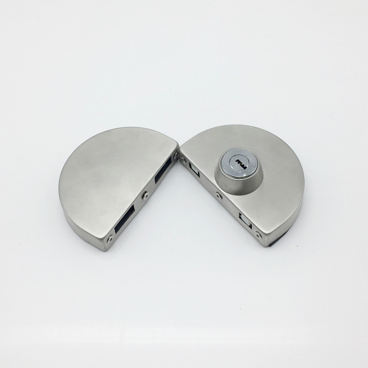 有框玻璃门锁铝合金不锈钢包边木门单门双开门推拉移门趟钩锁