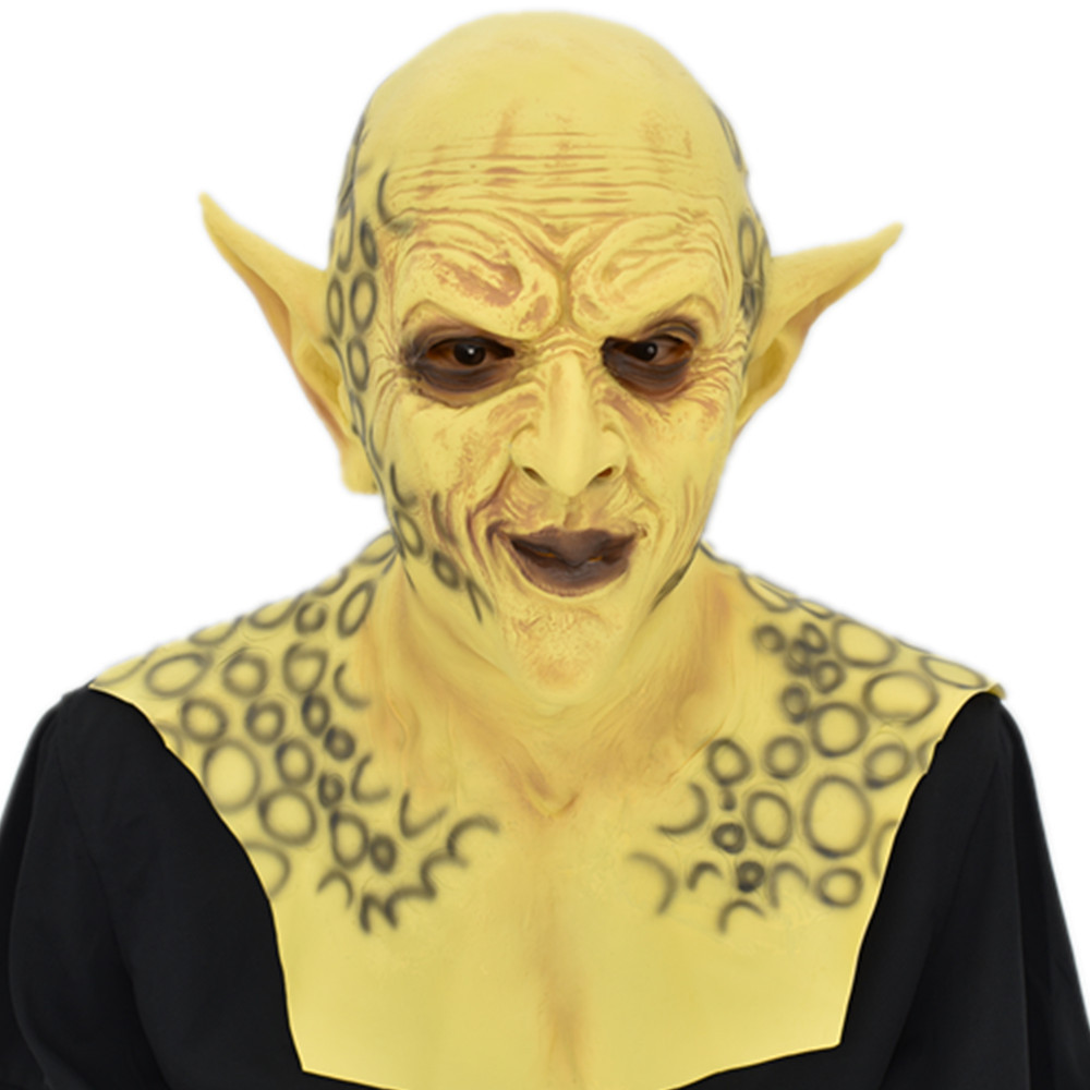 万圣节新品小丑面具白色影视道具面罩绿色小鬼乳胶头套joker mask