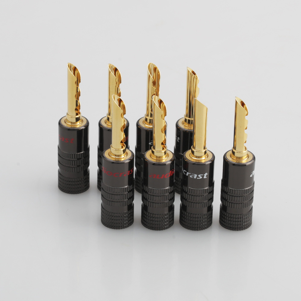 audiocrast/卡莱斯 镀金锯齿状香蕉头 音响