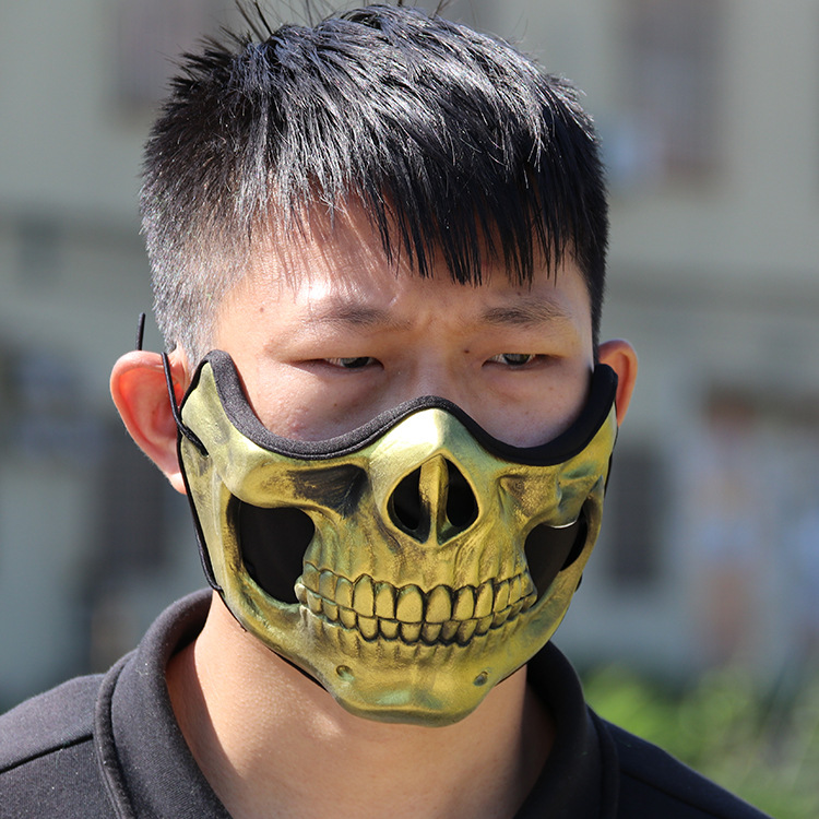 新款贝恩面具万圣节乳胶半脸化妆舞会搞怪面罩影视演出服饰道具