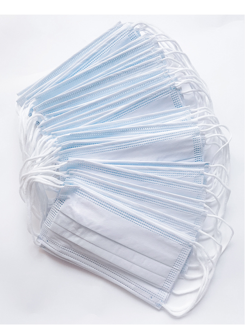 50个起批防护口罩一次性使用民用口罩防尘3层普通防护日用口罩