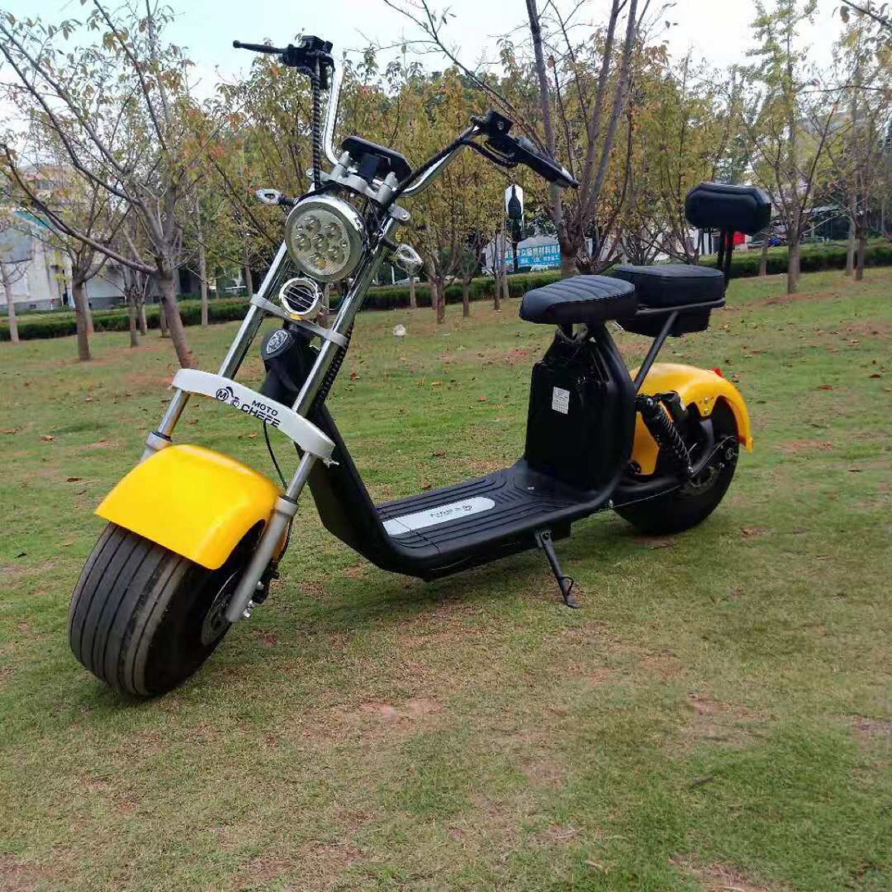 x9哈雷电瓶车城市双人代步踏板电动车摩托跑车成人大轮宽胎滑板ce