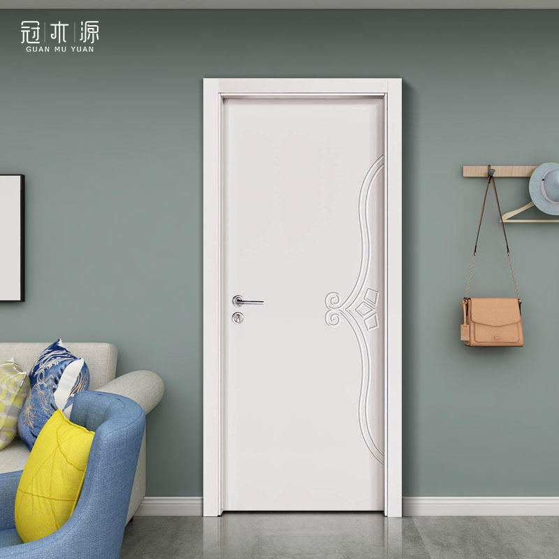冠木源实木门批发厂家泰国烤漆白橡木门 新中式入户室内门 工程