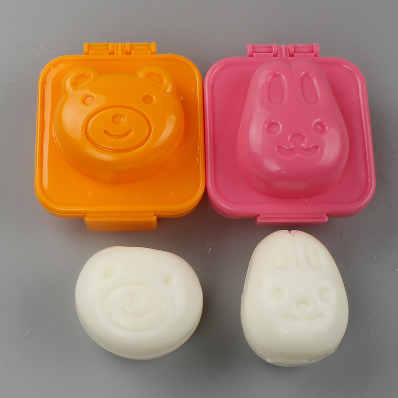 Egg Mould 2PCs Rabbits and Bears Fish Car Star Centriole Egg Mold Rice Ball Sushi Mold Children DIY Lunch Mold