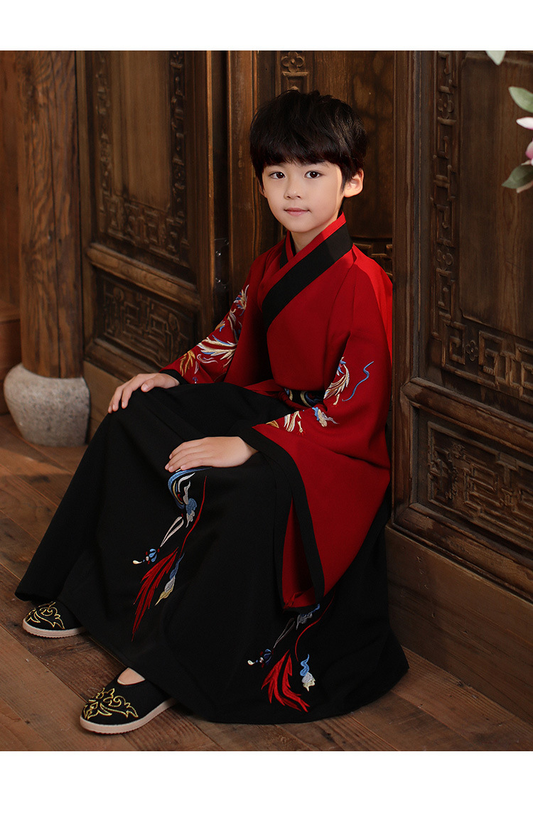 厂家直销儿童汉服男2020新款小男孩古装中国风古代书童套装夏批发