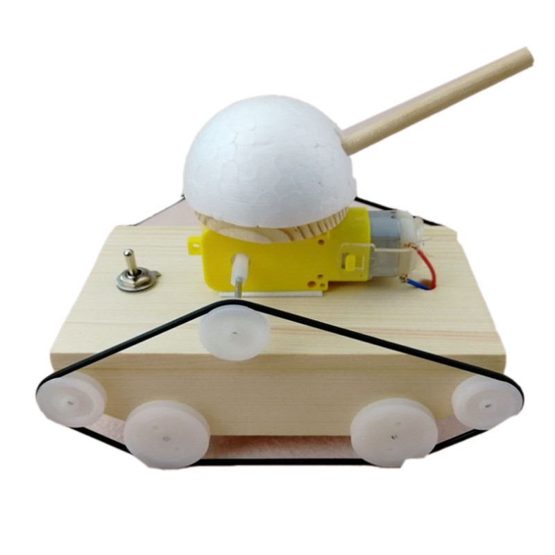 小学生diy创意手工电动玩具 科技小制作自制坦克车科学小发明材料