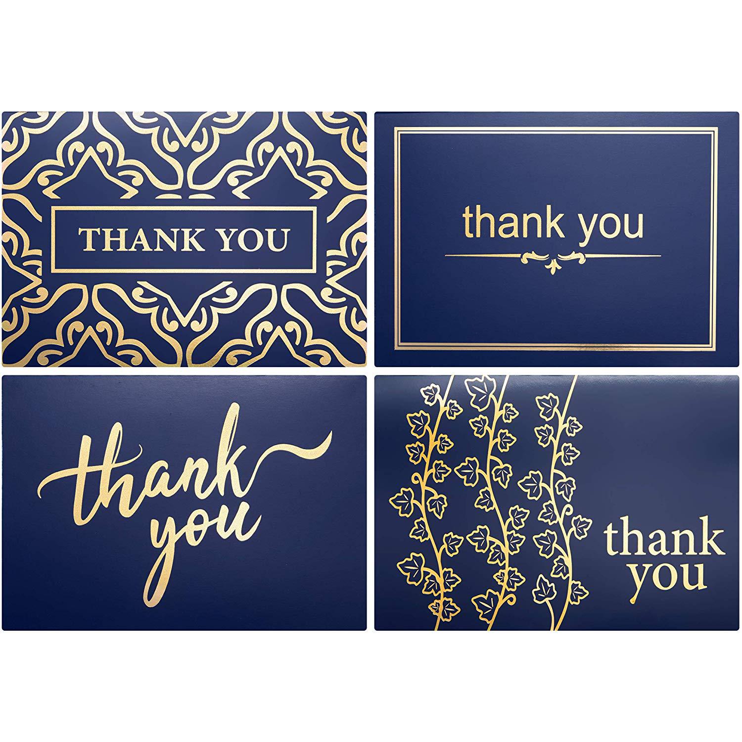 定制 亚马逊热卖 欧式感恩卡 感谢卡 空白便签卡片 空白信封 48套