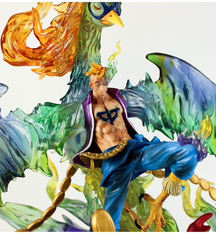 海贼王手办白胡子团gk雕像不死鸟马尔科兽化形态模型大厅摆件