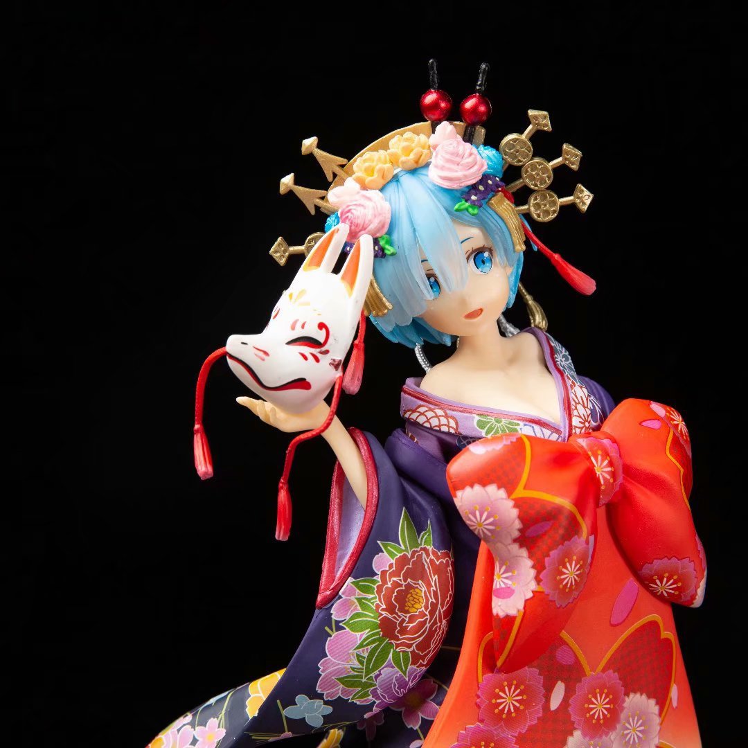 从零开始的异世界生活手办 花魁 蕾姆 雷姆 道中 和服盒装手办