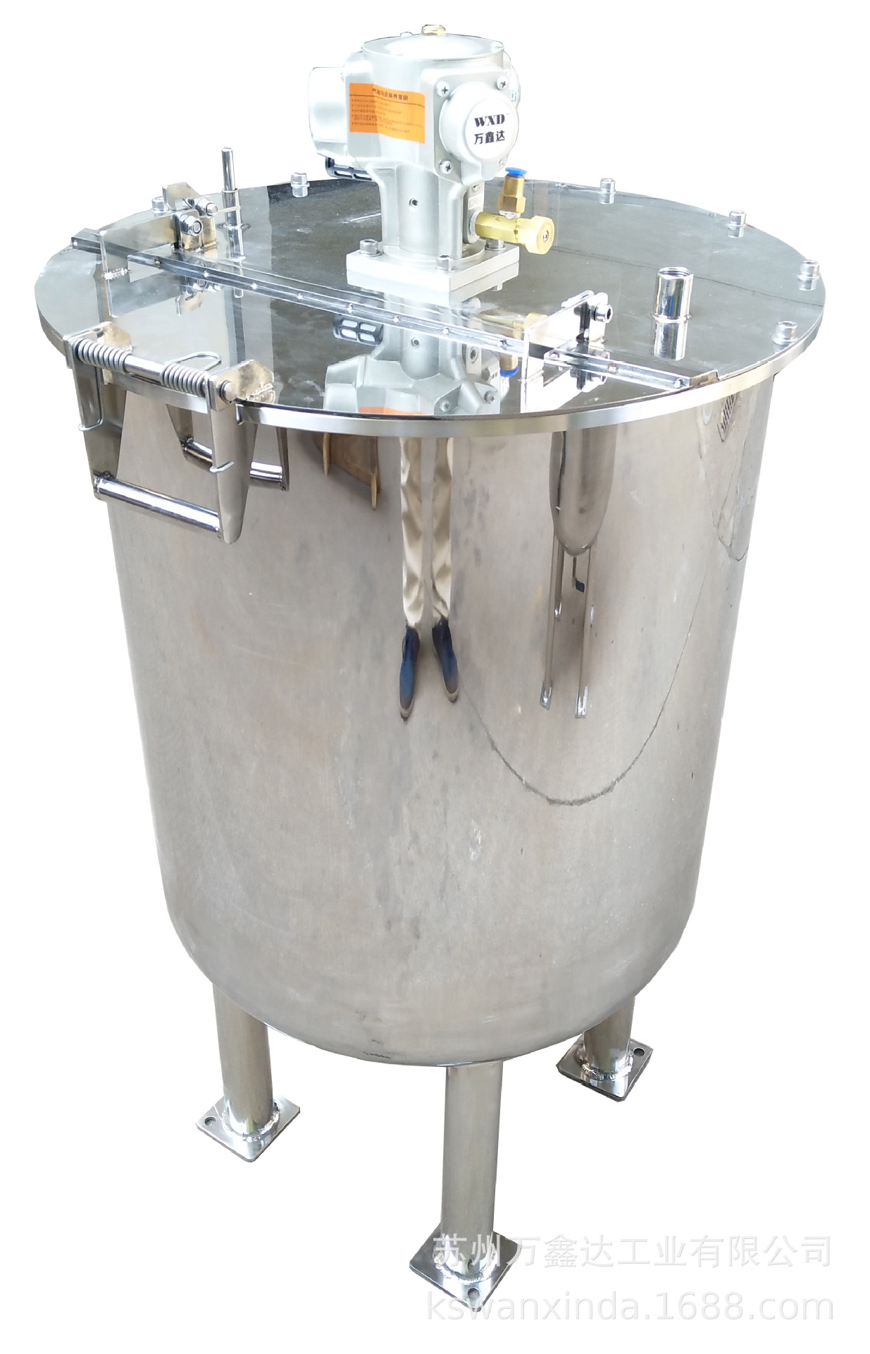 苏州万鑫达jbt-100lm3 304不锈钢气动搅拌防爆型 100升油漆桶