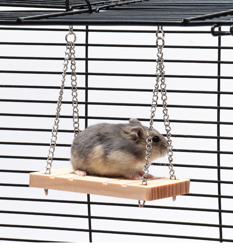 zoog 小宠仓鼠宝宝木质玩具 秋千磨牙吊链秋千可悬挂 木质秋千