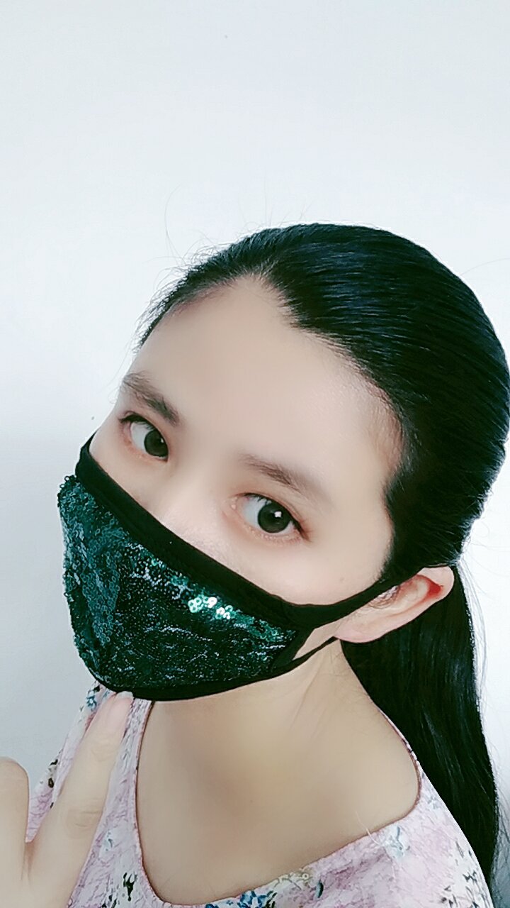 亮片纯棉口罩女防尘防晒夏季薄款透气可水洗速卖通男潮款时尚个性