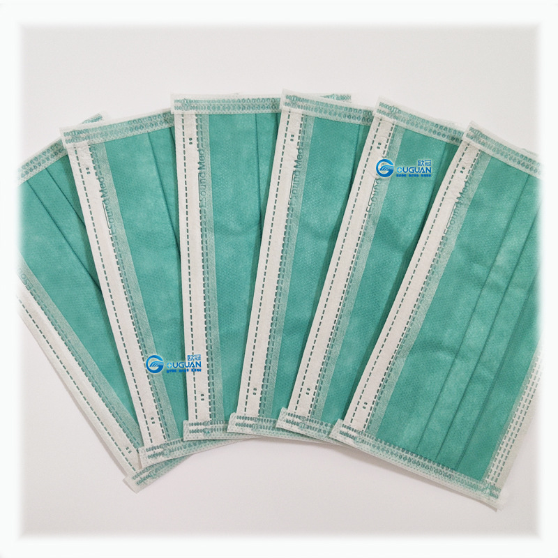 亿信蓝绿色医用外科口罩防护防病毒灭菌无菌成人一次性外科手术室-阿