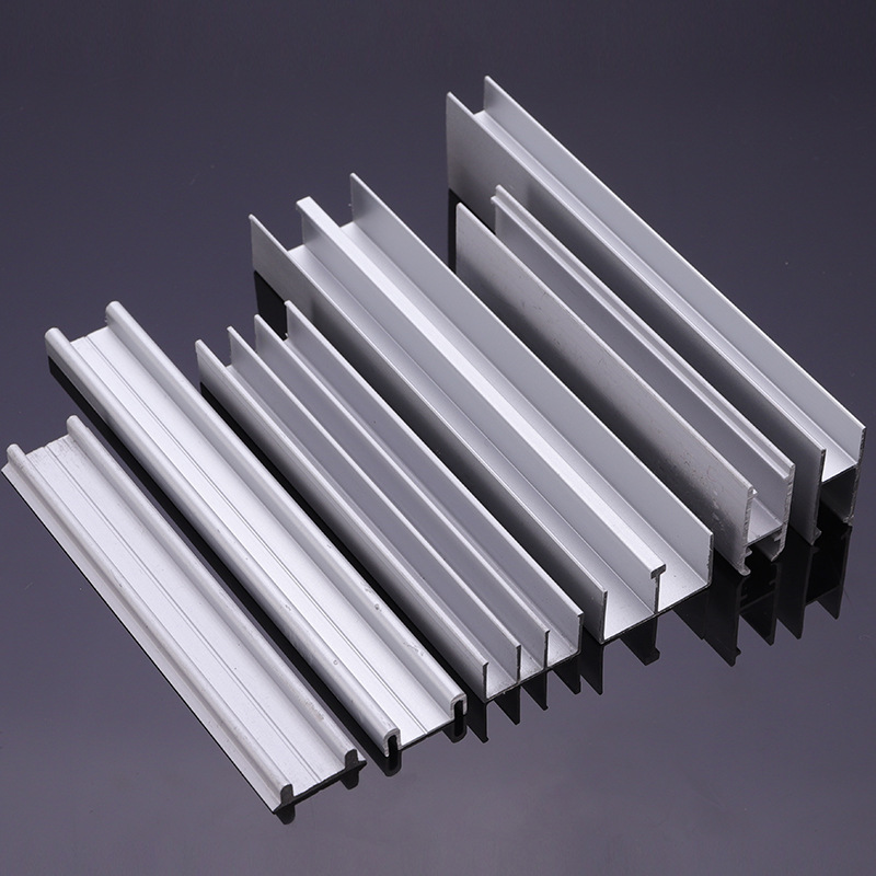 铝合金玻璃滑轨玻璃三件套移门轨道 书柜橱柜展示柜门滑轨移门槽