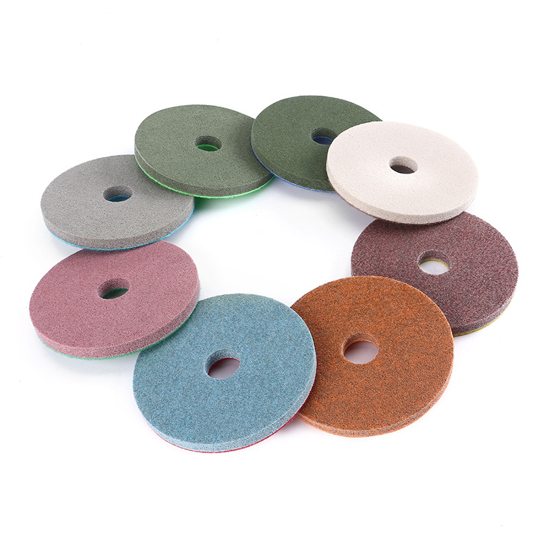 磐石6寸纤维海绵抛光片 大理石花岗岩小板海绵抛 马赛克弹性磨片