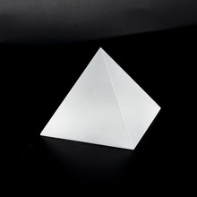 创意磨砂水晶立方体球体金字塔定 制玄关几何家居样板房装饰摆件