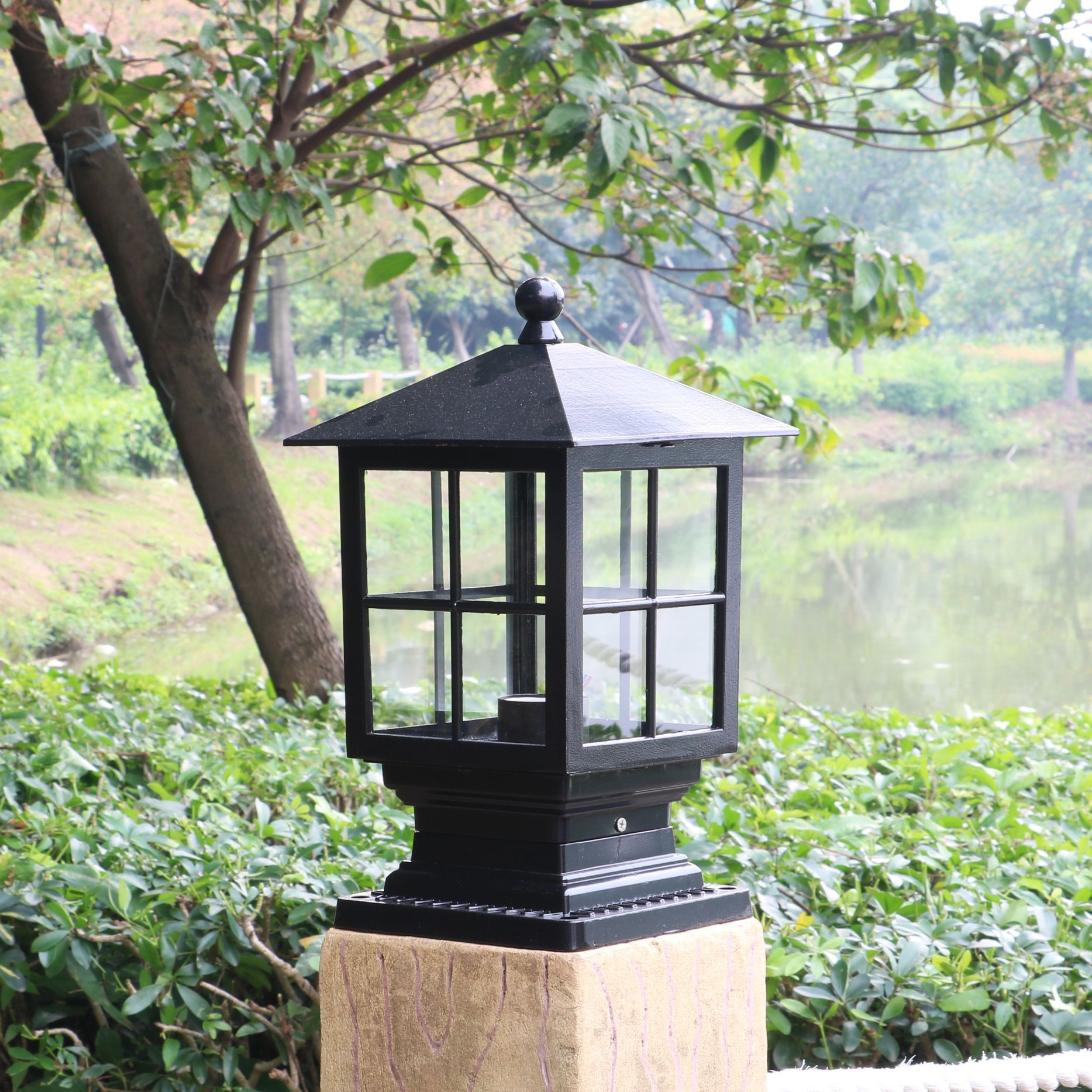 柱头灯户外防水别墅庭院灯室外简约花园围墙大门柱子门柱灯led