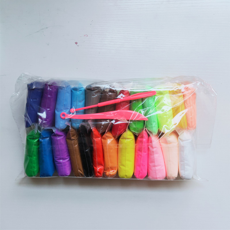 Ultra-Light Clay Factory Wholesale 12 Colors 24 Colors 36 Colors Set Space Mud Plasticine Snowflake Mud Children Colored Mud