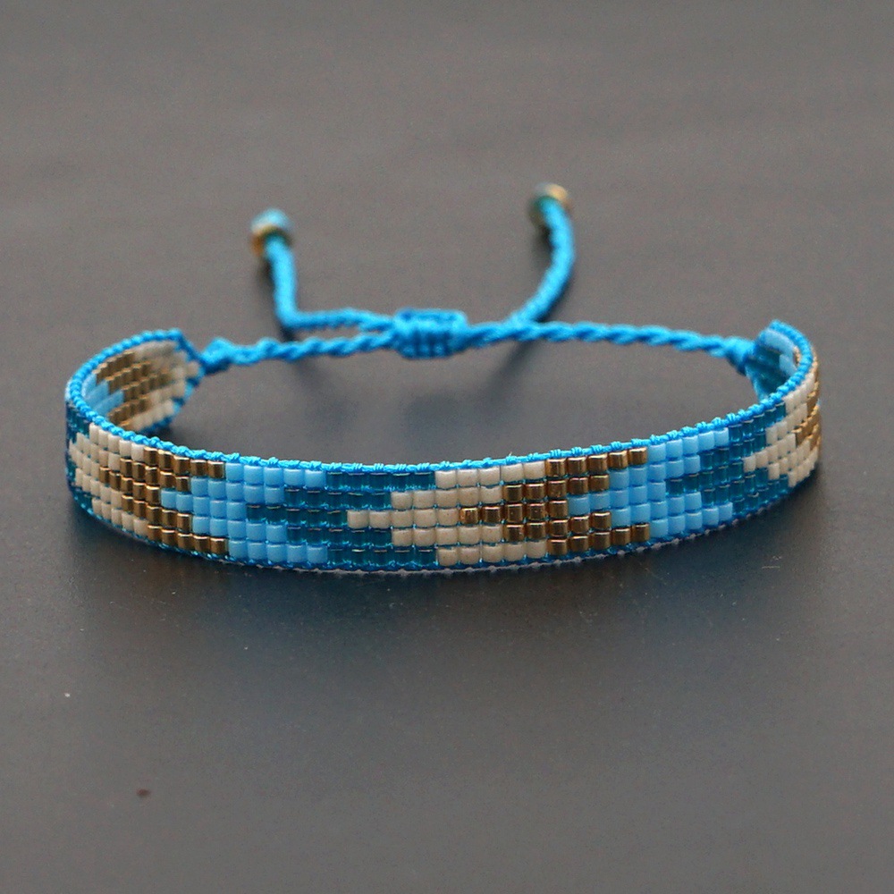 miyuki日本米珠手链编织波西米亚几何型渐变彩色民族风纯手工饰品