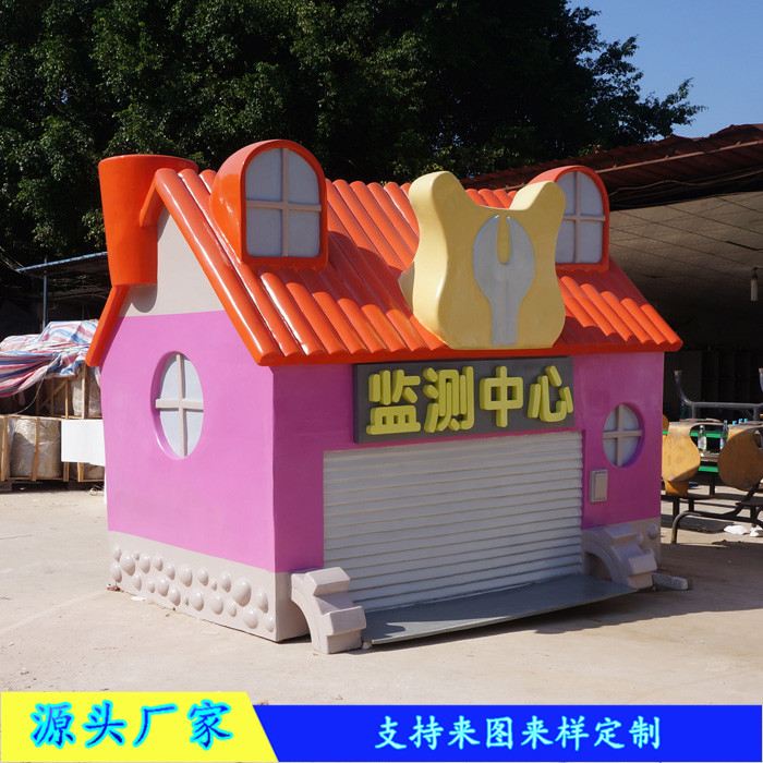 玻璃钢城堡雕塑园林景观创意房子造型摆件仿真玻璃纤维屋子雕塑