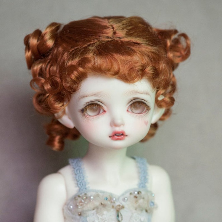 新款高级柔软丝金色毛毛卷 bjd sd 小布blythe时尚假发头套