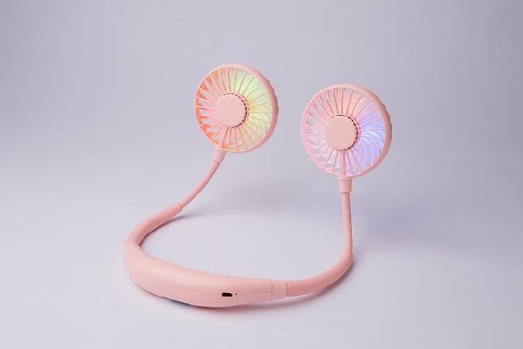头戴式usb家用懒人热天小风扇小型多功能可爱款携带usb风扇挂脖