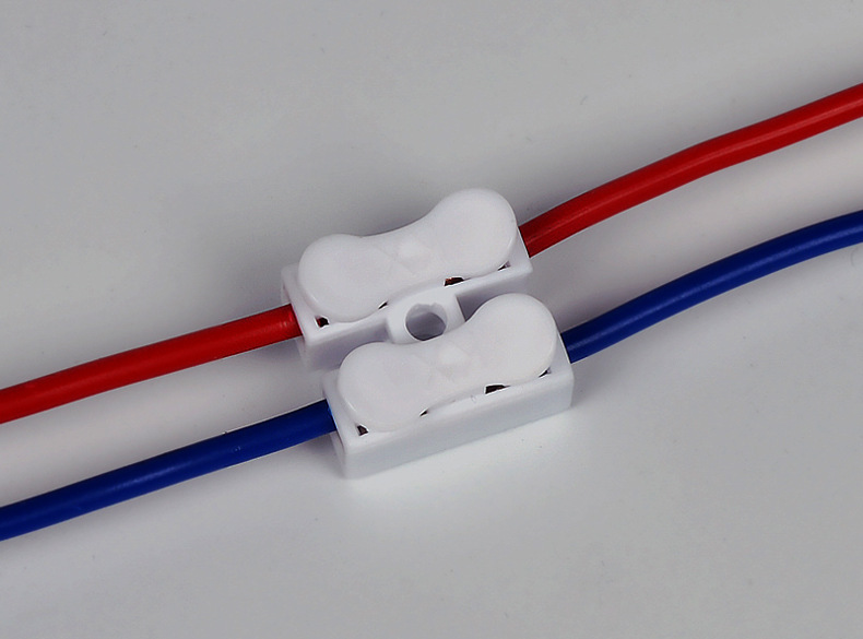 按压式接线端子电线灯具快速连接器二位接头对接并线器盒装ch-2