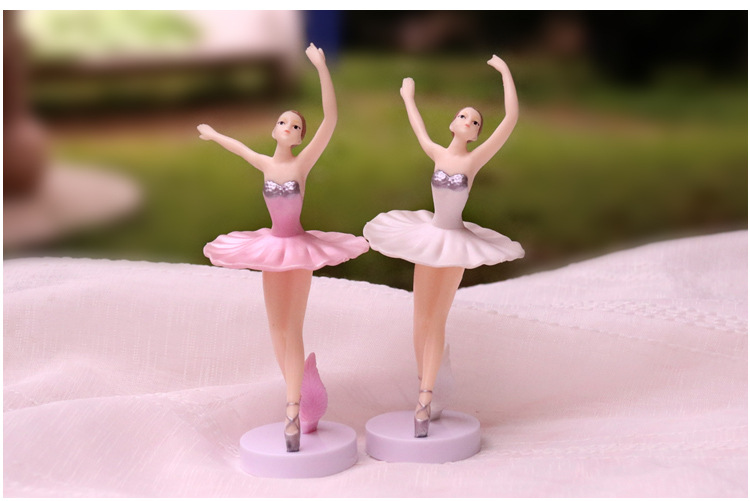 芭蕾舞女孩人偶硬体公仔模型舞蹈少女精灵花仙子桌面蛋糕装饰摆件