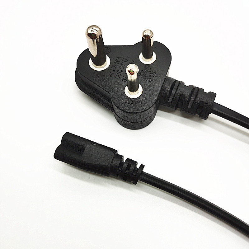 三插电源线插头 大南非电源线 8字尾品字尾南非插头线-阿里巴巴