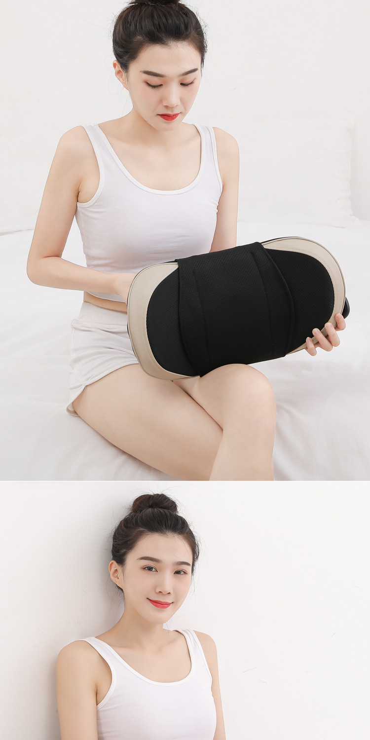 曲度腰部按摩仪器加热护腰靠垫电动升降腰椎颈椎按摩器腰痛多功能