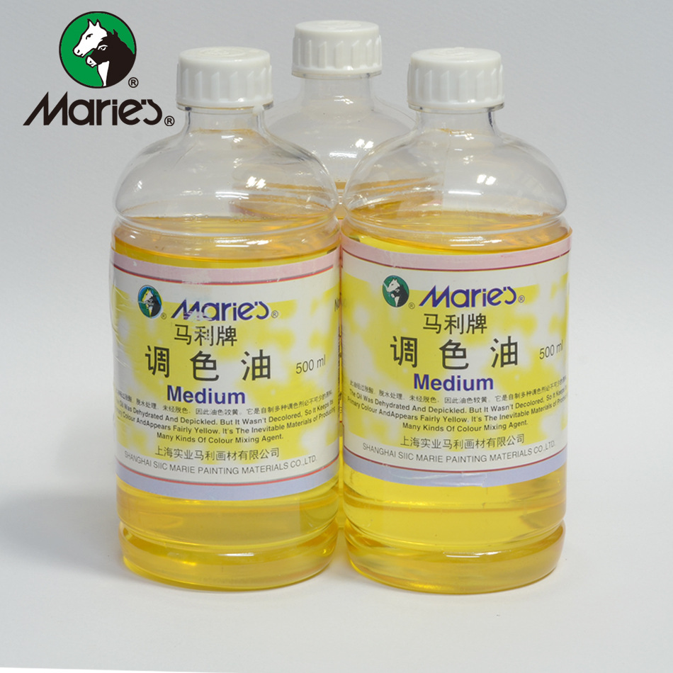 马利727调色油371500学生 瓶装油画媒介剂上光油调和液调色油