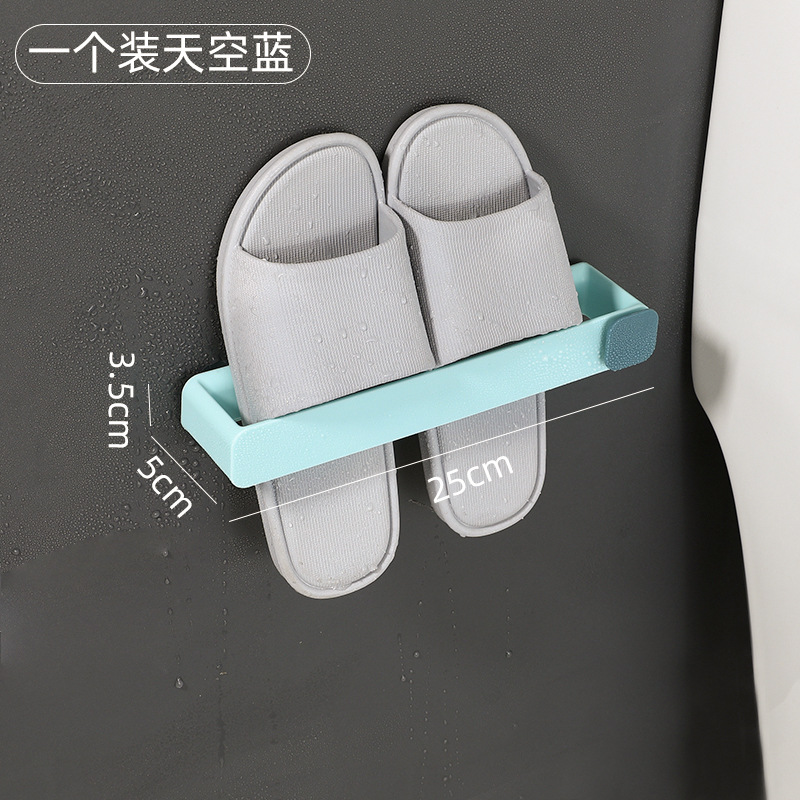 Wall-Mounted Punch-Free Shoe Rack Simple Bathroom Bathroom Slippers Storage Rack Household Non-Occupied Viscose Shoe Rack