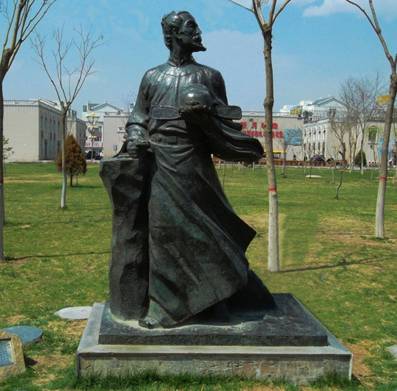 铸铜古代人物雕塑 范仲淹铜像 定制 近现代名人铜雕像 ftds-827