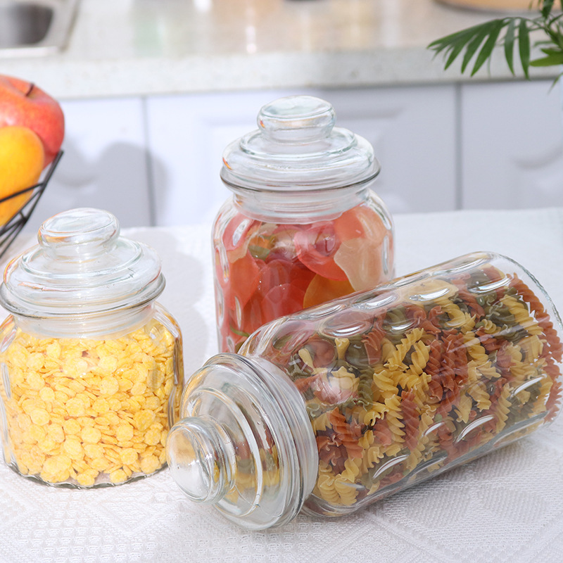 Household Storage Tank Glass Sealed Can Grains Storage Bottle Cereals Food Storage Tank