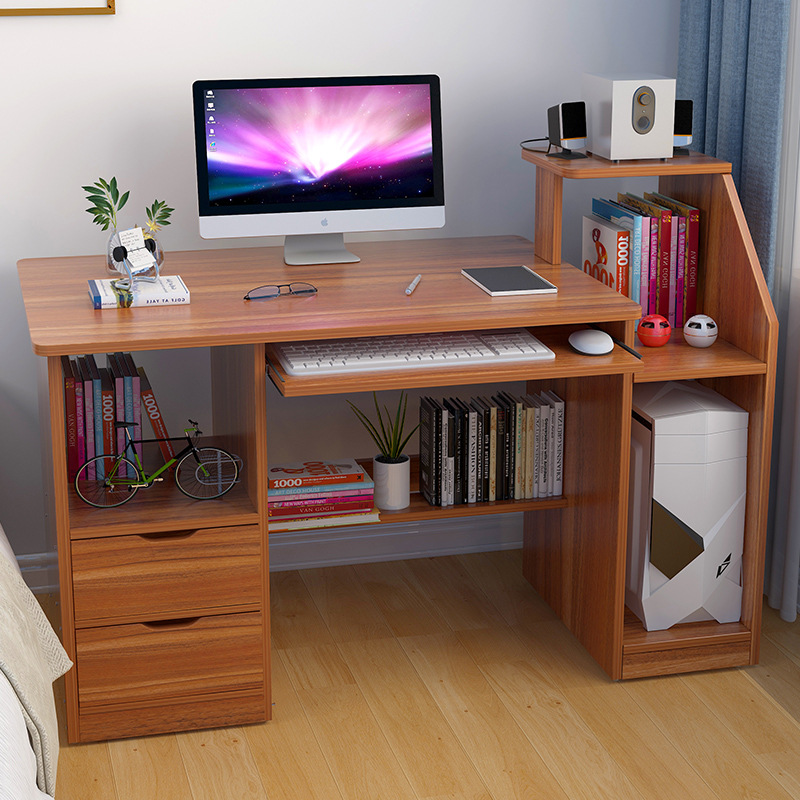 家庭办公桌家用书房新中式简约写字桌家里卧室电脑台式机欧式风格
