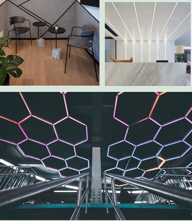 嵌入式灯条线性灯led线条灯明装暗装线形灯黑色铝槽cob线型灯槽