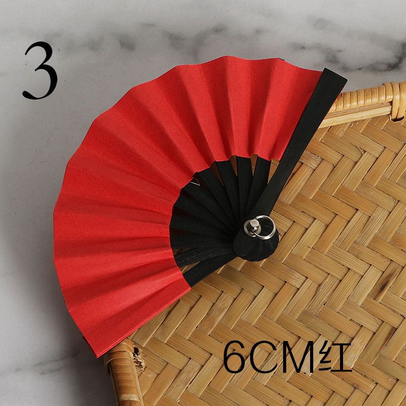 Handmade Children's Folding Fan Diy Mini 6cm Creation Small Fan Han Chinese Clothing Accessories Doll Fan Multi-Color Factory Wholesale