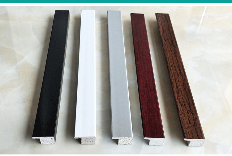 黑色相框线条pvc装裱裱画边框 定制画框外框挂墙镜框十字绣仿实木