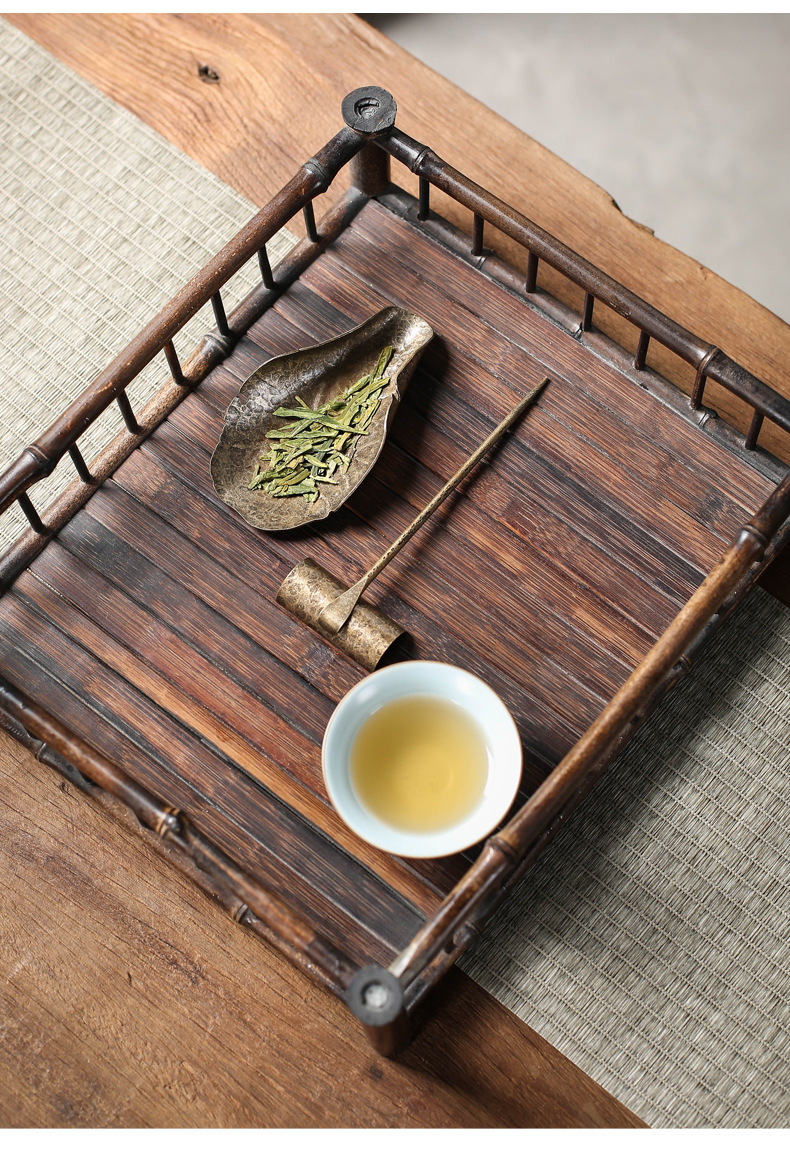 纯铜茶则三件套黄铜纯手工茶荷茶勺茶铲茶道配件功夫茶具禅意茶具