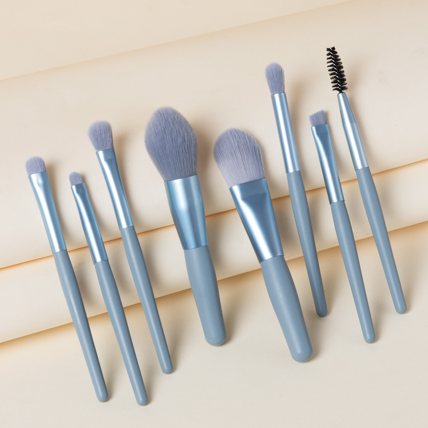 Mini 8 Makeup Brushes Set Portable Travel Kit Soft Hair Eye Shadow Brush Powder Foundation Brush Beauty Tools Wholesale