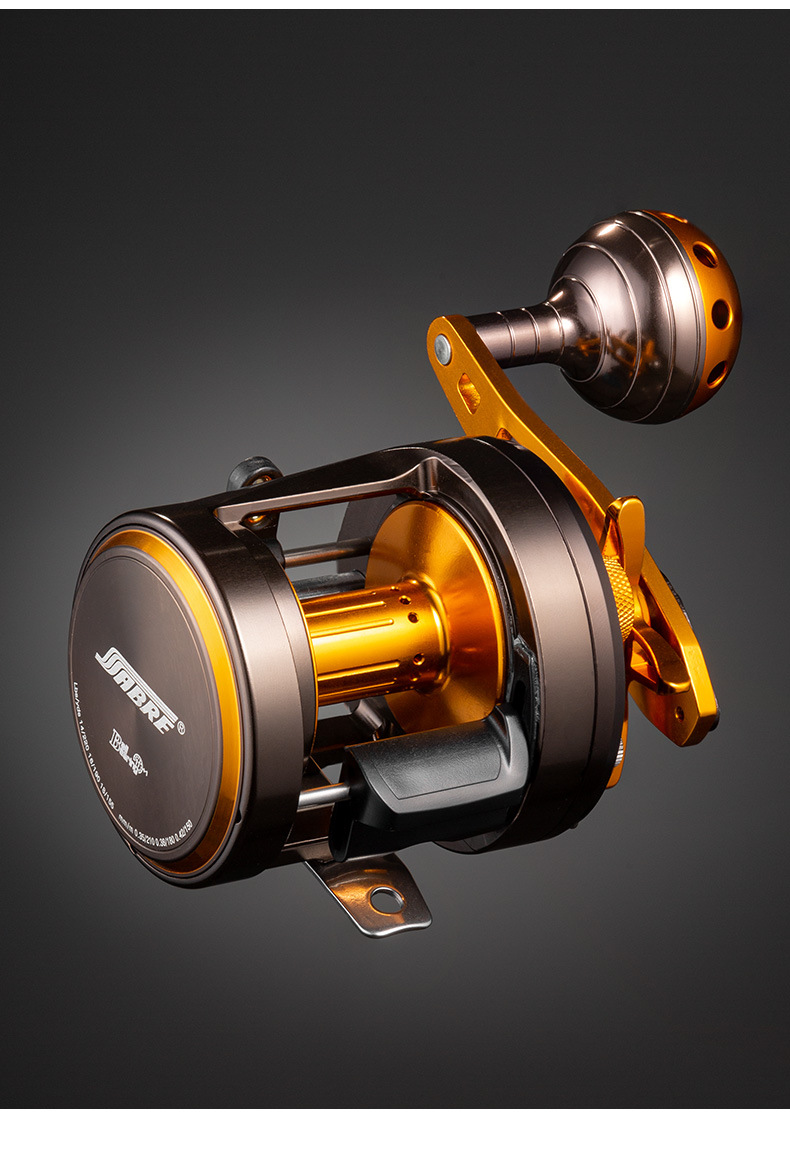 鼓轮ca军刀金属鱼轮船钓深海防腐蚀大物海钓快抽慢摇铁板渔轮