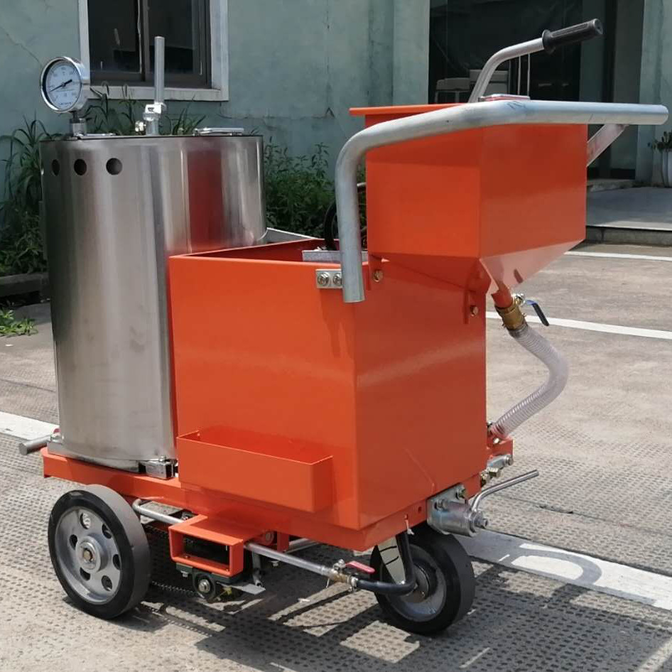手推式热熔划线一体机批发价道路停车位画线机不干胶划线车划线机