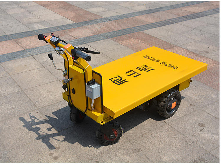 河南手推式平板车电动载人仓库载货物流运输爬山虎倒骑驴搬运车