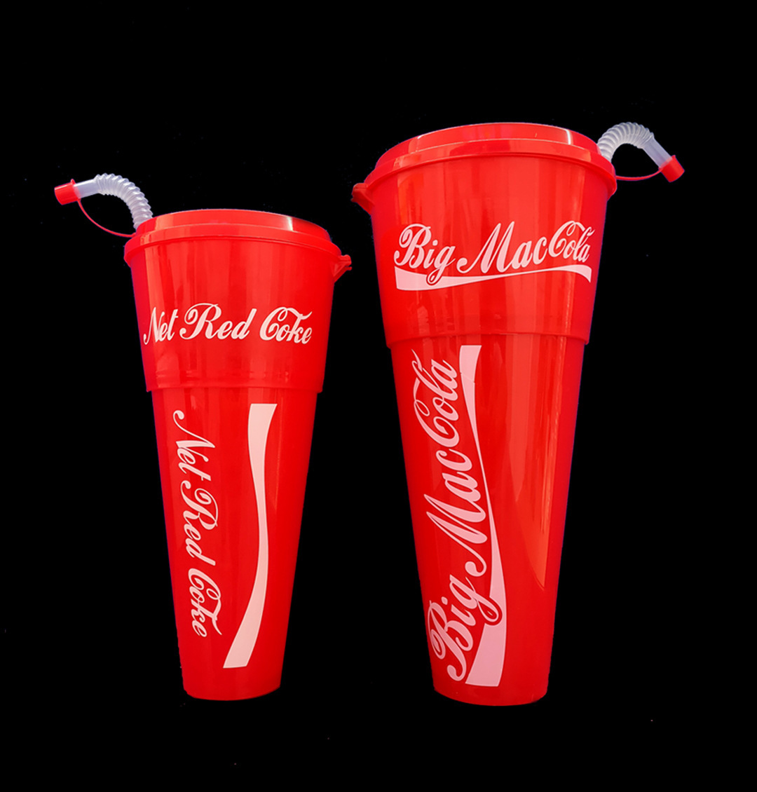 夜市地摊网红大可乐杯子塑料一次性电影院美食街景区杯零食一体杯